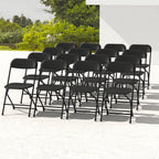 10 Pack White Folding Chairs for School Events Wedding Party Picnic