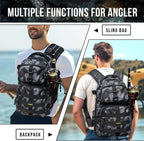 PLUSINNO Fishing Backpack with Tackle Box Fishing Gear Kit Tackle Bag