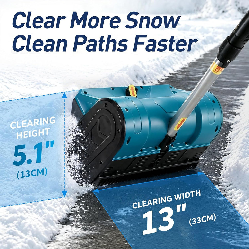 Battery Powered Snow Shovel Portable Snow Blower 6.0AH-Red
