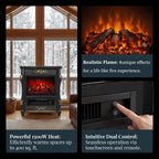 LIVILAND 1500W Electric Fireplace Stove, Indoor Space Heater