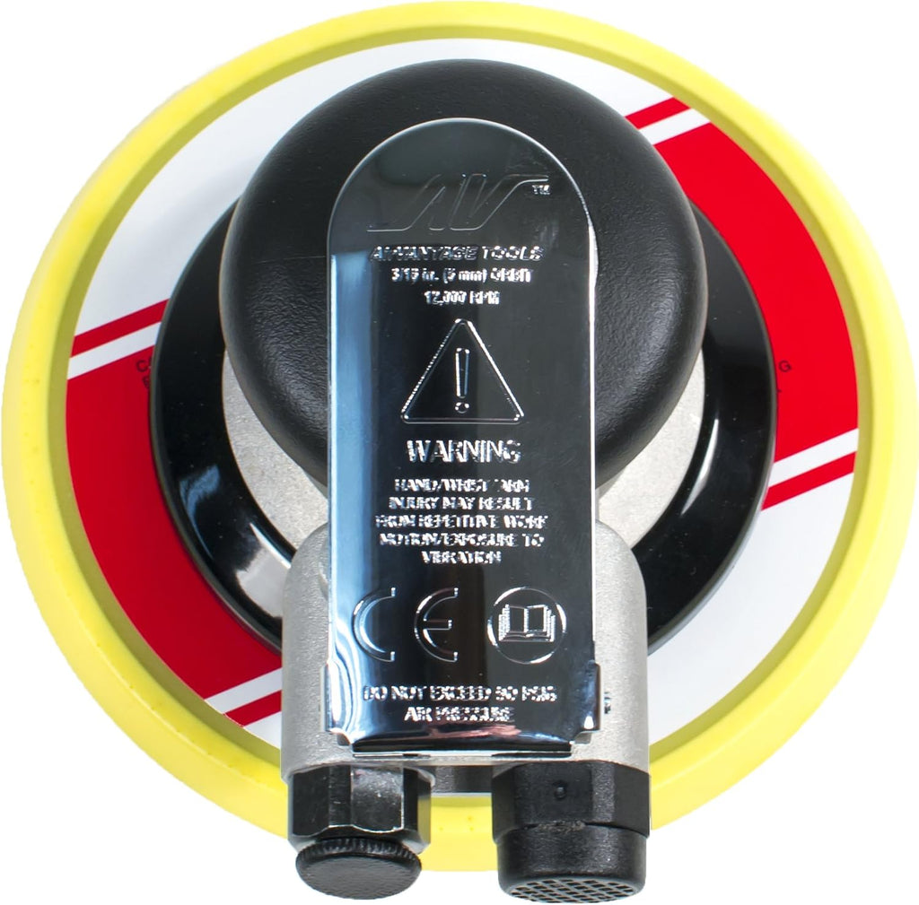 AirVANTAGE 6" Random Orbital Palm Sander with Pad (3/16" Orbit with PSA Vinyl Pad)