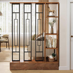 Tribesigns Room Divider with Shelves, 71" Freestanding Storage Room Divider