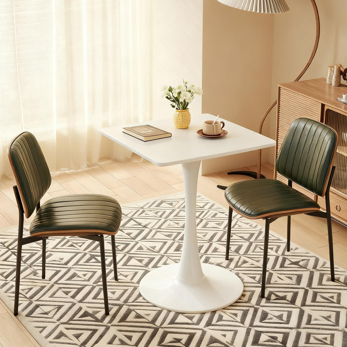 Round Dining Table, 31.5" Tulip Table (Black)
