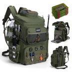 Goture Fishing Backpack with 4 Tackle Boxes,55L Tackle Backpack with Cooler