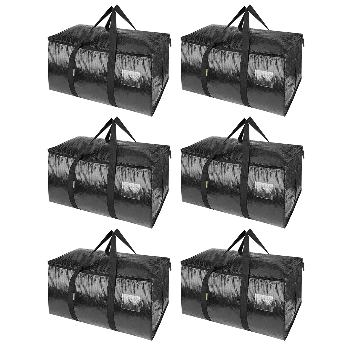BALEINE 16-Pack Oversized Moving Bags with Reinforced Handles, Heavy-Duty Storage Tote for Clothes, Moving Supplies (Clear, 16-Pack)