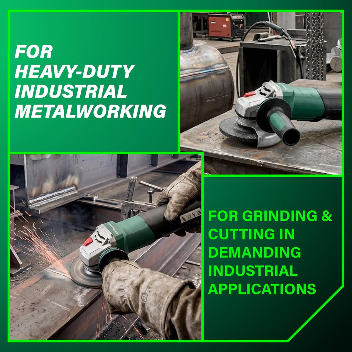 Metabo HPT WEPBA 20-150 Quick DS BL 6-Inch Angle Grinder, Brushless, 2,000 Watt, Low Vibration Handle, Drop Secure, 646646420