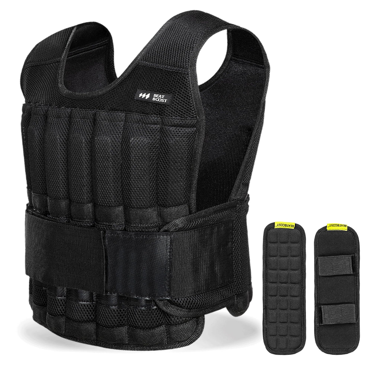 Beatboost Weighted Vest Men,20lb/30lb/40lb/50lb/60lb Adjustable Weight Vest