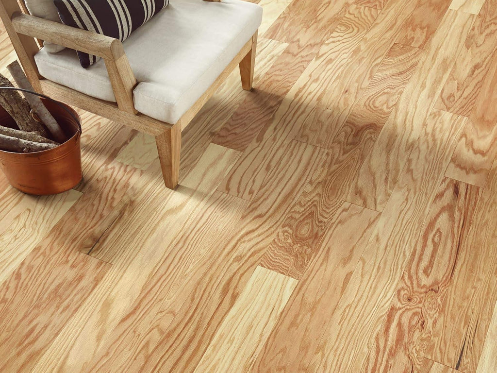 Shaw SW695 Timeless Oak 5" Wide Smooth Engineered Hardwood Flooring with ScufResist Platinum Finish - Sold by Carton (15.8/SF Carton)