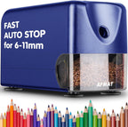 AFMAT Heavy Duty Electric Pencil Sharpener, 2 Pack (Blue + Green)