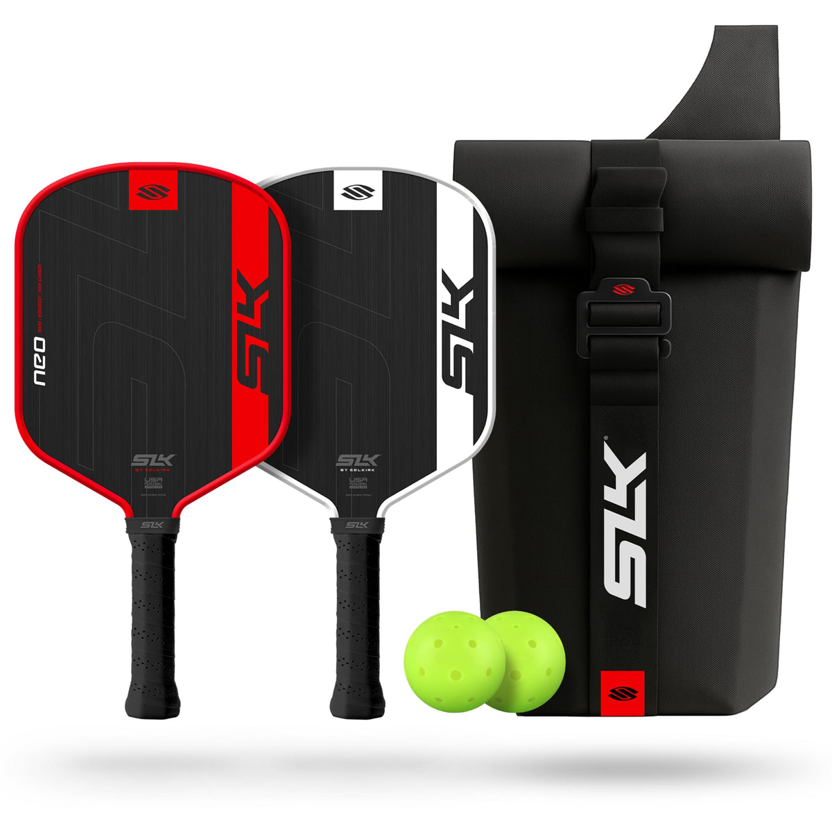 Selkirk Sport SLK Neo Pickleball Paddles Set of 2 + Pickleballs + Sling Bag