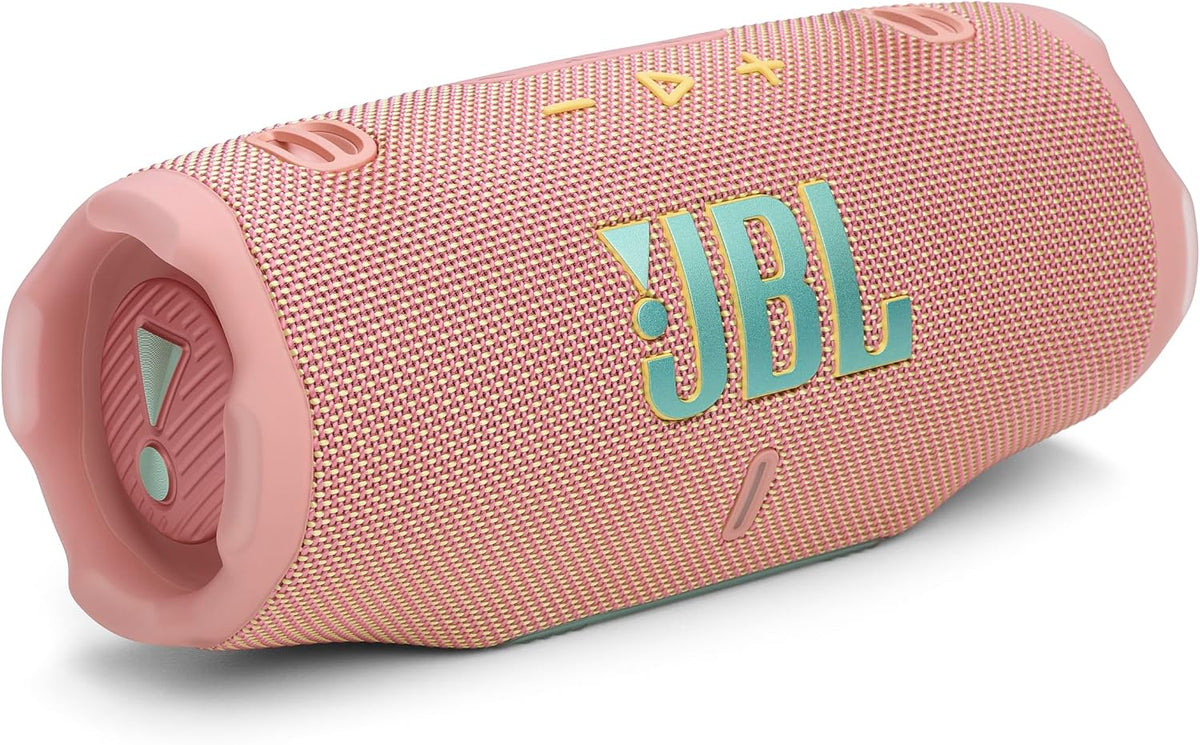 JBL Charge 6 Portable Waterproof Speaker with Powerbank and Strap - Black (Renewed)