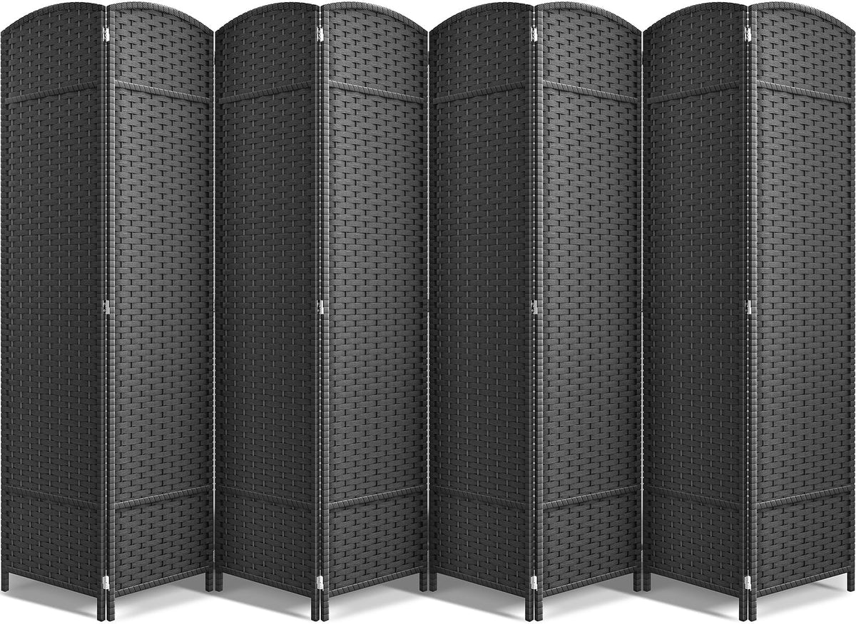 Sorbus Foldable Room Divider, Mesh Privacy Screen (8 Panel, Black)
