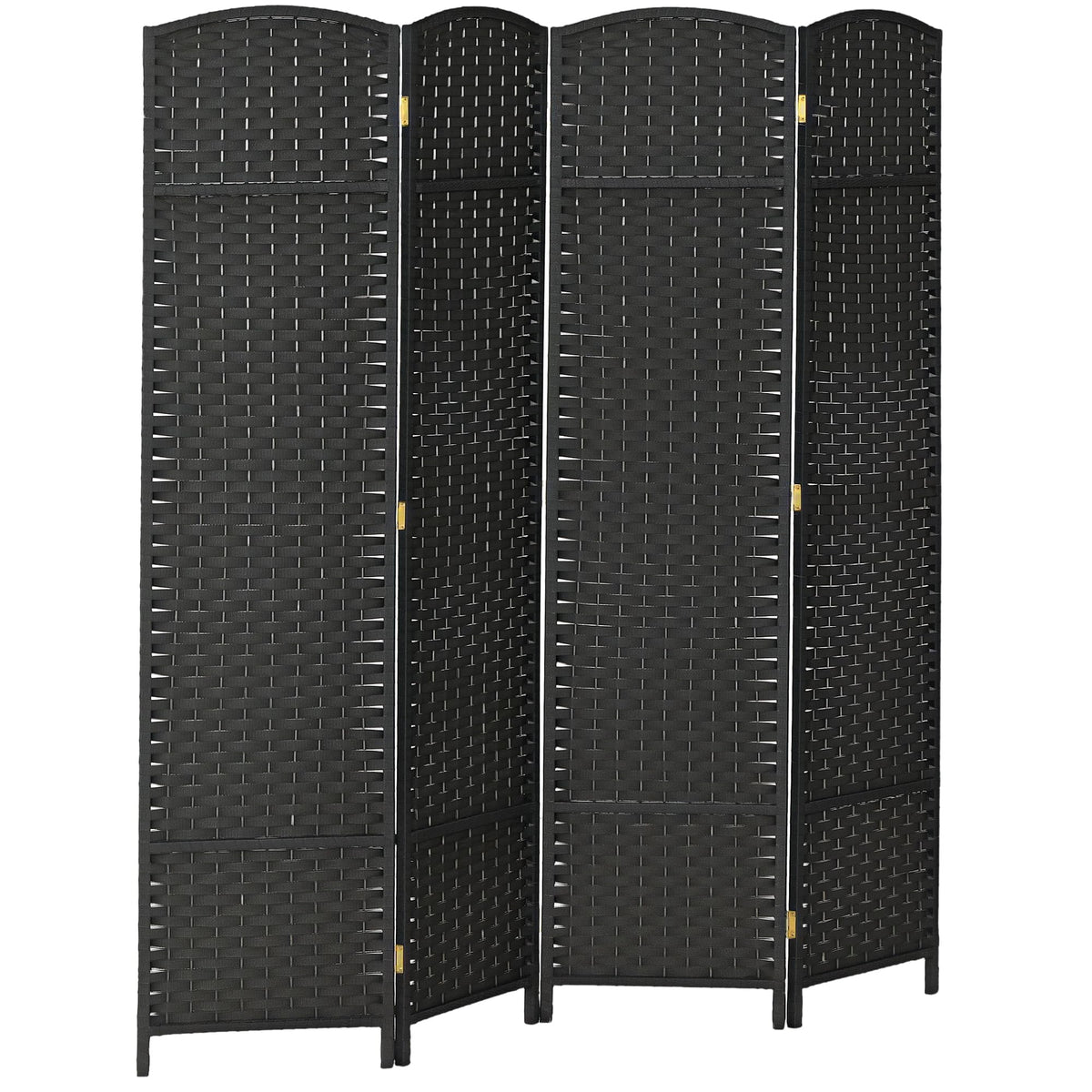 HOMCOM Room Divider 8 Panel Folding Privacy Screen 5.6' Tall Nature Wood