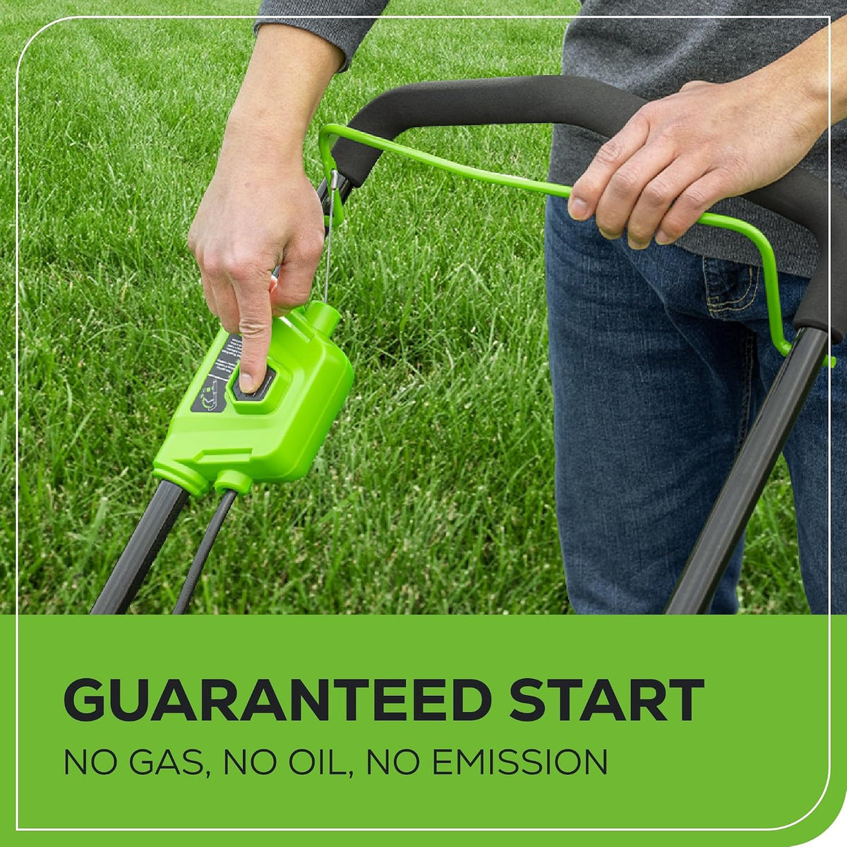 Greenworks 40V 16in Push Lawn Mower, 4.0 Ah Battery and Charger
