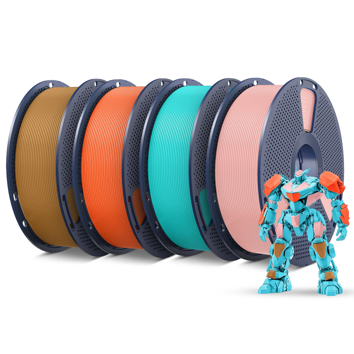 SUNLU PETG Filament 1.75mm,10kg,10 Packs Multi-Color
