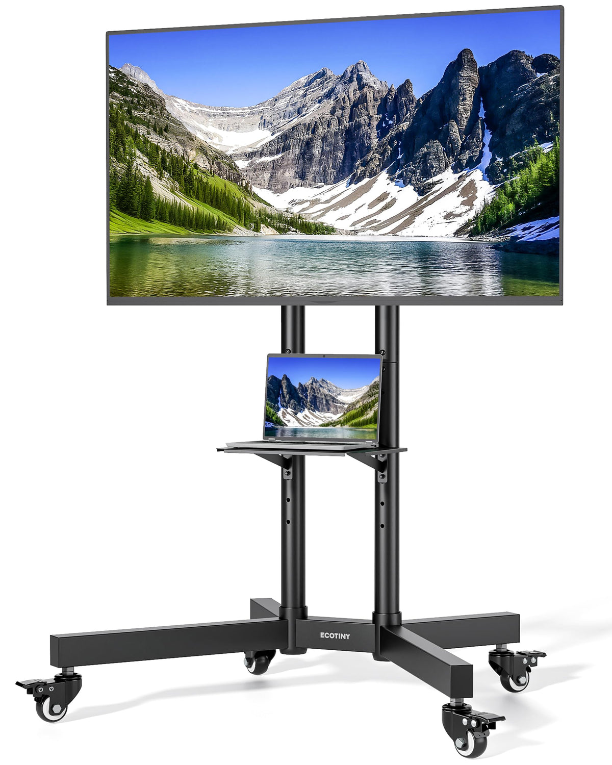 Heavy-Duty Rolling TV Stand for 32-85" TVs, 187 lbs