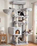 Gitelsnour Cat Tree, 63'' Cat Tower for Large Cats, Big Hammock GCT020G