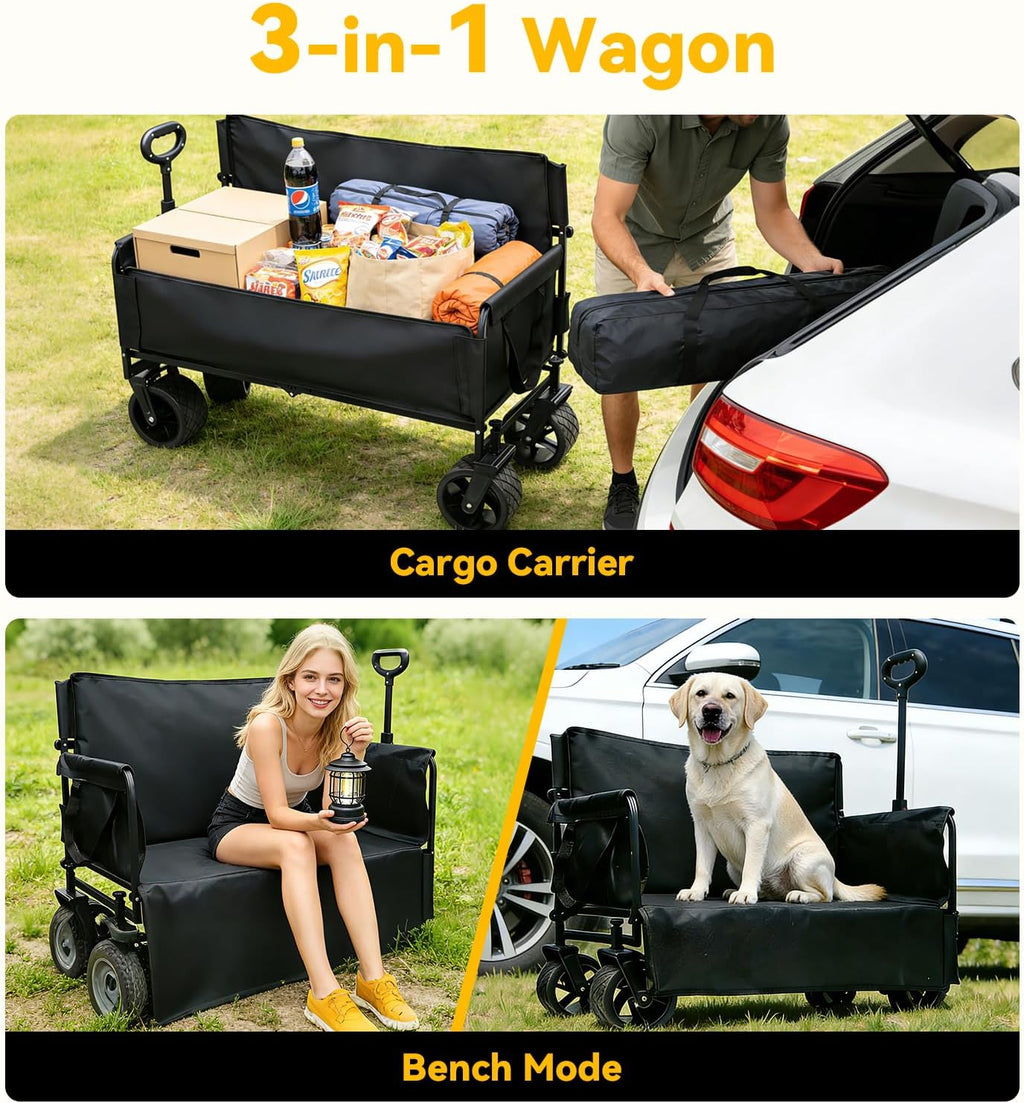 Collapsible Foldable Wagon Cart with Wheels
