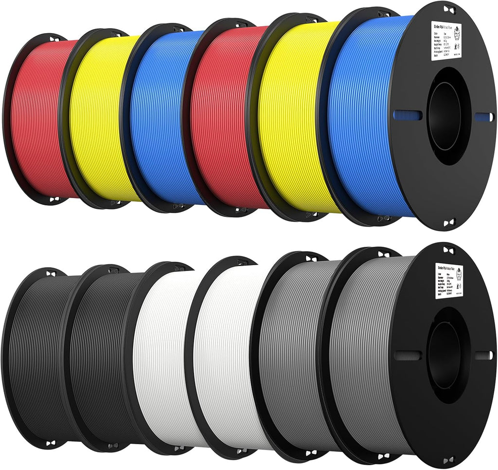 Creality PLA 3D Printer Filament, Multicolor, 12-Pack, 12KG Total