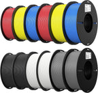 Creality PLA 3D Printer Filament, Multicolor, 12-Pack, 12KG Total
