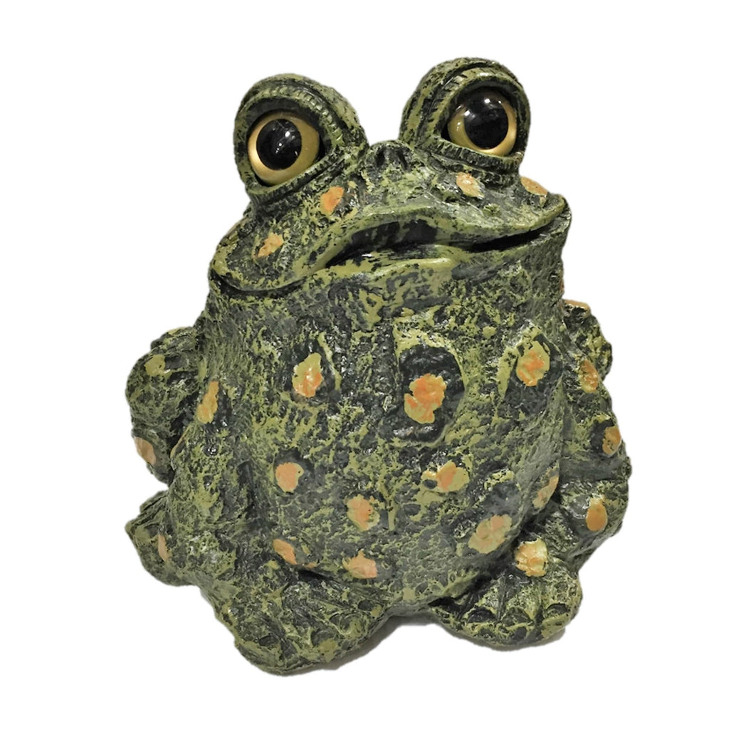 SUNGUARD Whimsical Toad Hollow Tall Stretch Jumbo Garden Frog Statues-Natural Brown