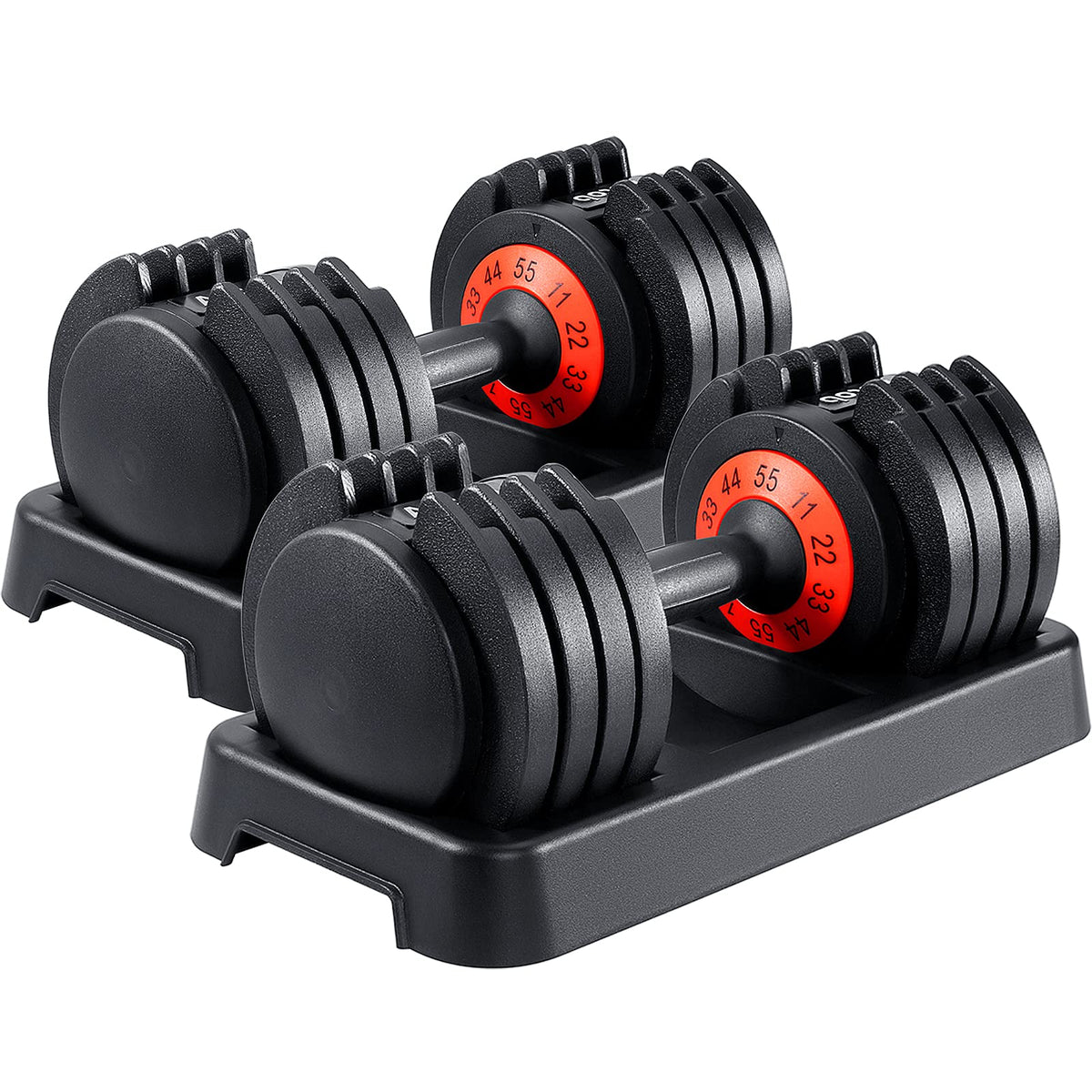 AOTOB Adjustable Dumbbell Set 25/55 Lbs (Pair)