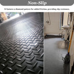 UrbanUp Garage Floor Mat Rubber Diamond Plate Garage Floor Mat, DIY Garage Flooring Roll Flexible, Gym/Camping/Ladder Mats(Red,1.5x2m (4.9 x 6.6ft))