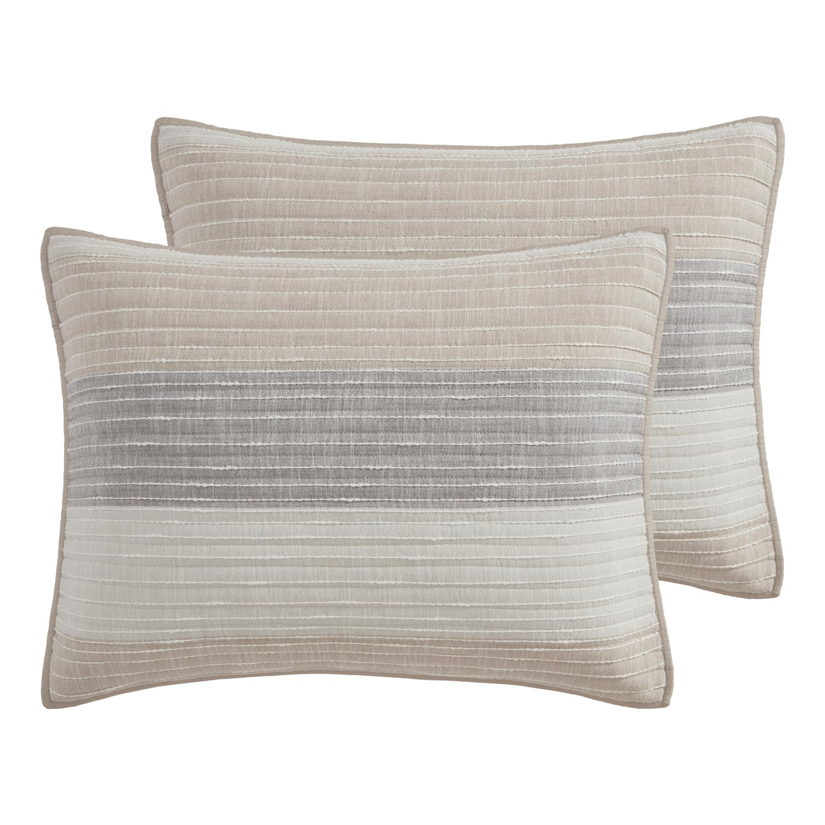 Levtex Home Sand Stripes Blue Queen Duvet Cover Set (90x94in) with 2 Pillowcases (26x20in) - Woven Jacquard Stripe - Blue, Grey, White - Cotton Queen Size Duvet Cover Set - Soft, Pre-Washed