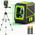 Laser Level with Tripod, 120 feet Green Cross Line Self Rotary Leveling Laser Level, Vertical and Horizontal Line, Rotatable 360 Degree, Manual Self leveling and Pulse Mode,IP54 Waterproof & Battery1