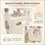 Heybly Cat Tree, 74.8'' Spacious & Tall Cat Tower for Large Cats HCT062MJ-1