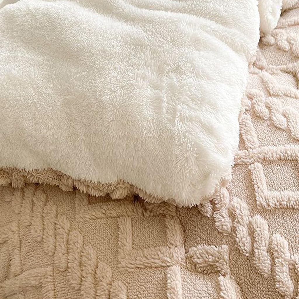 Insulation Hibiscus Winter Quilt, Thickened Super Soft Cashmere and Double Fabrics Warm Thicke Lambswool Quilt Core Sided Blanket(B,200x230cm-5KG)