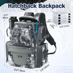 Piscifun Fishing Tackle Backpack with 2 Rod Holders, 4 Boxes & Rain Cover
