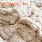 Insulation Hibiscus Winter Quilt, Thickened Super Soft Cashmere and Double Fabrics Warm Thicke Lambswool Quilt Core Sided Blanket(B,200x230cm-5KG)