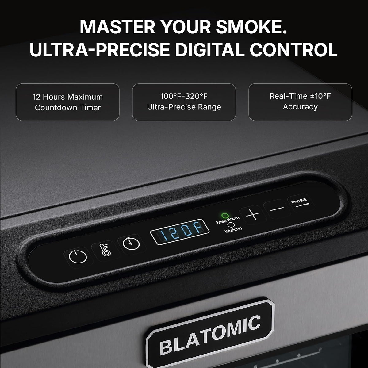 1500W Electric Smoker for Outdoor, 30" Digital Vertical Smoker