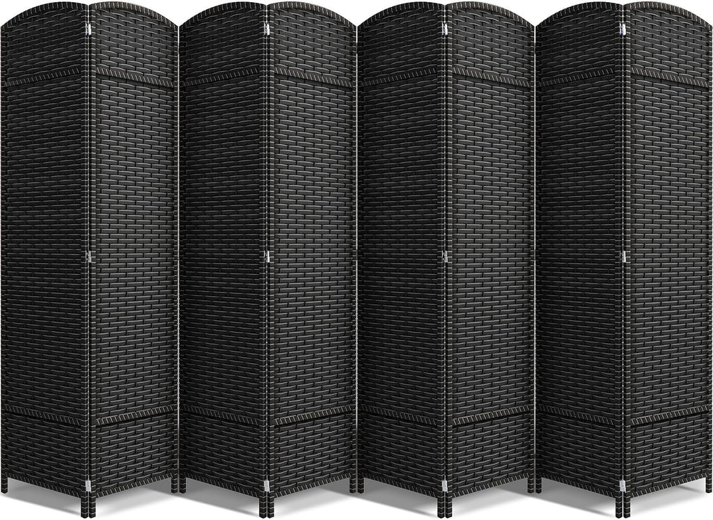 Sorbus Foldable Room Divider, Mesh Privacy Screen (8 Panel, Black)
