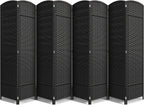 Sorbus Foldable Room Divider, Mesh Privacy Screen (8 Panel, Chocolate)