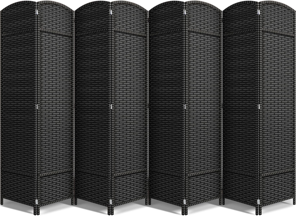Sorbus Foldable Room Divider, Mesh Privacy Screen (8 Panel, Chocolate)