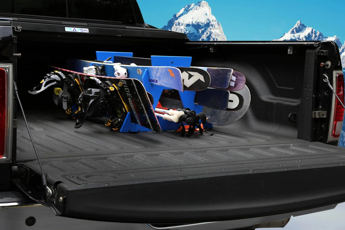 TRAPSKI All Mountain/Race/XC Ski and Snowboard Mobile Rack | Marine Grade HDPE Plastic | Made in The USA