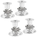 The Dreidel Company Shabbat Candlesticks Candle Holders Silver Plated, 2 Candlesticks Set (2-Pack)