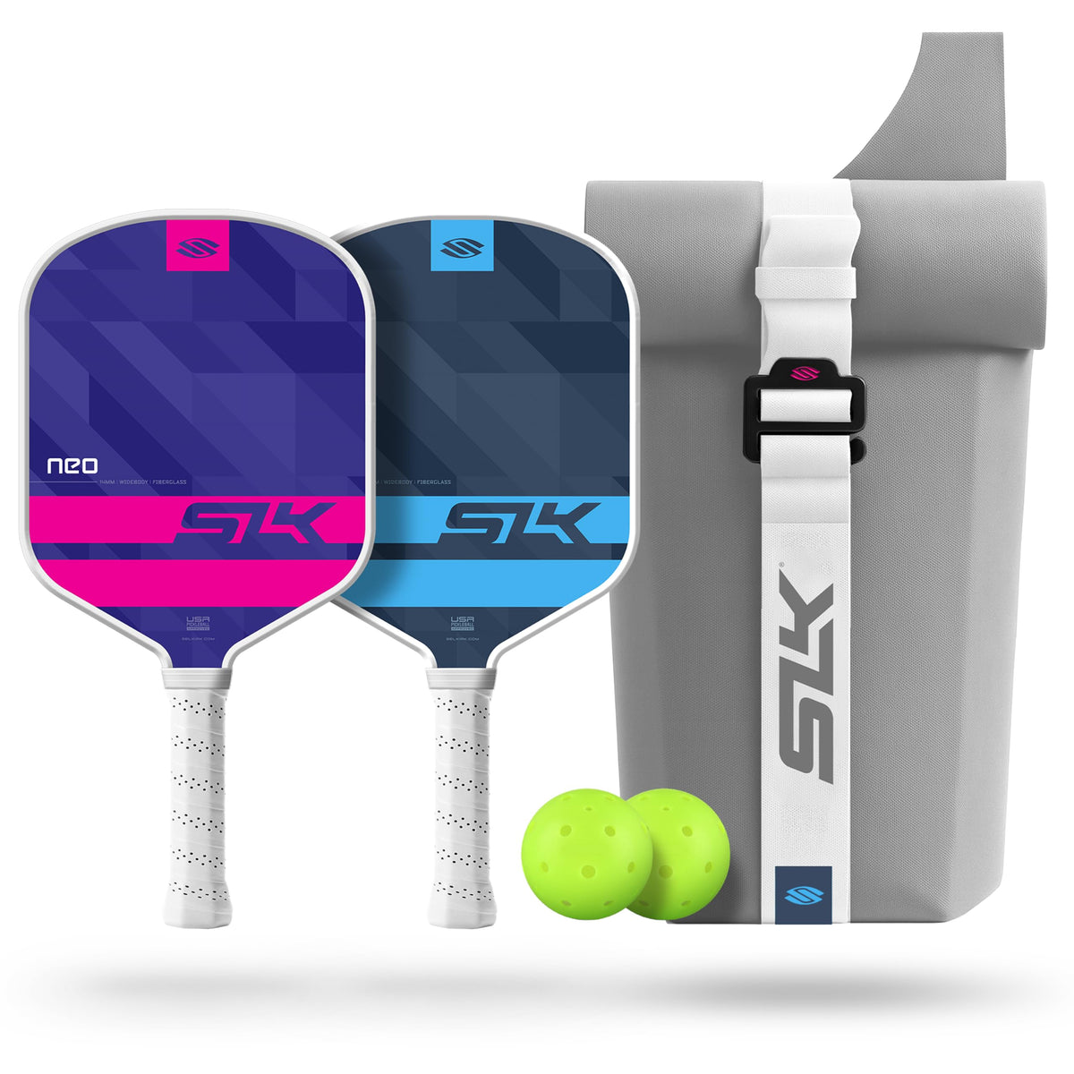 Selkirk Sport SLK Neo Pickleball Paddles Set of 2 + Pickleballs + Sling Bag