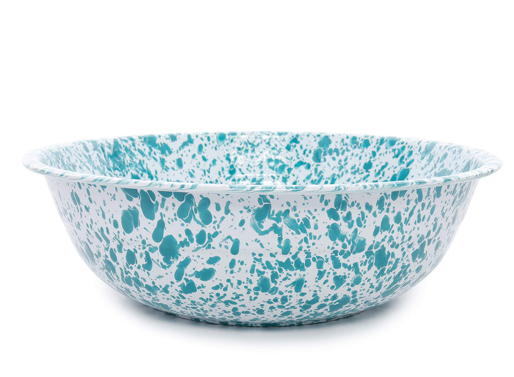 Enamelware Benson Basin, 32 quart, Red/White Splatter (Single)