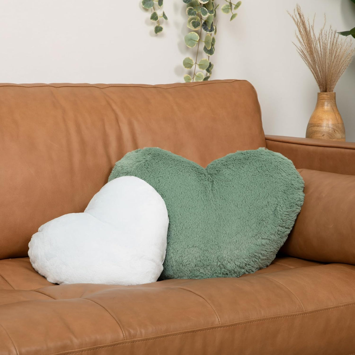 HUGIMALS Super Sized Heart to Hug Pillow in Sage | 8 lb Weighted Soft Heart Shaped Sensory Pillow | for Self-Care, Relaxation, Sleep with Cozy Hand Pocket - Thoughtful Gift for Adults, Teens