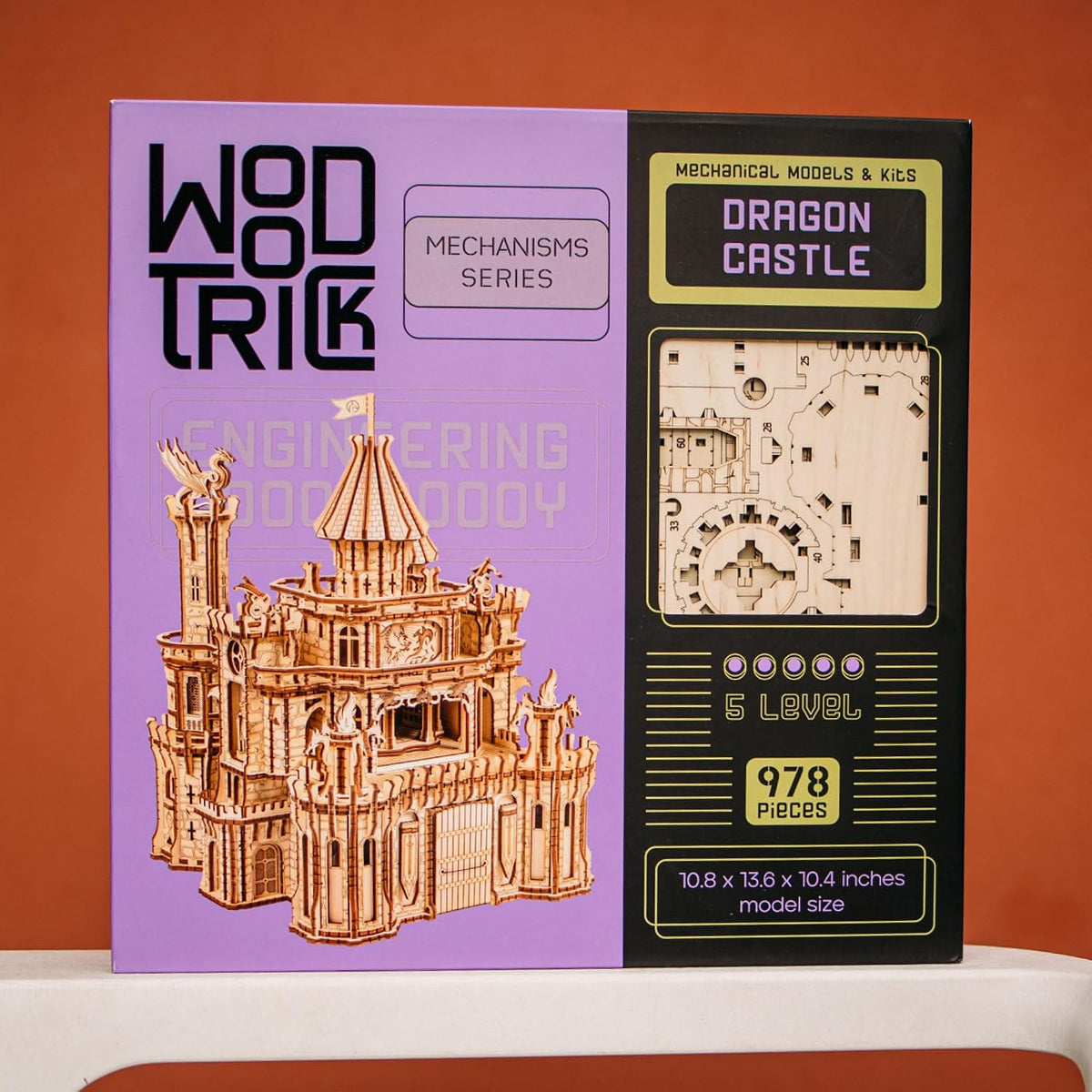 Wood Trick Dragon Castle 3D Wooden Puzzles for Adults to Build