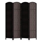 HALLYBEE Room Divider Panel,8 Panel Partition Room Dividers, Dark Mocha
