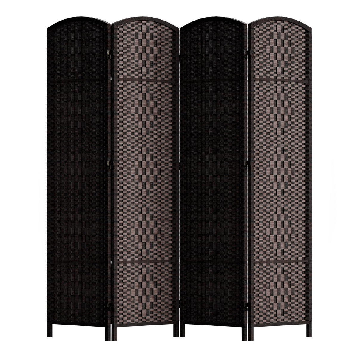 HALLYBEE Room Divider Panel,8 Panel Partition Room Dividers, Dark Mocha