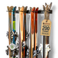 StoreYourBoard Ski Rack Wall Mount – Heavy-Duty Steel Ski Wall Mount Holds Up to 16 Pairs of Skis, Space-Saving Ski Rack for Garage, Home, or Cabin – Durable Wall Storage Organizer - Holds Up to 200lb