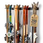 StoreYourBoard Ski Rack Wall Mount – Heavy-Duty Steel Ski Wall Mount Holds Up to 16 Pairs of Skis, Space-Saving Ski Rack for Garage, Home, or Cabin – Durable Wall Storage Organizer - Holds Up to 200lb