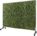 E&K H40xW60 inches Movable Privacy Hedge Fence Artificial Faux Grass Room Space Divider Boxwood Backdrops Stand Decor with Wheels