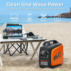 2800W Portable Inverter Generator, Quiet Gas Generator for Camping, RVs, Home Backup and Outdoor Activities, EPA Compliant