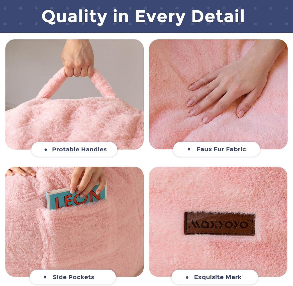 MAXYOYO Bean Bag Chair, Soft Bean Bag Sofa with Supportive Foam Filling